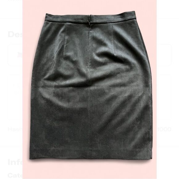 H&M skirt with black suede effect pencil mini size 8 NWT - Picture 2 of 4